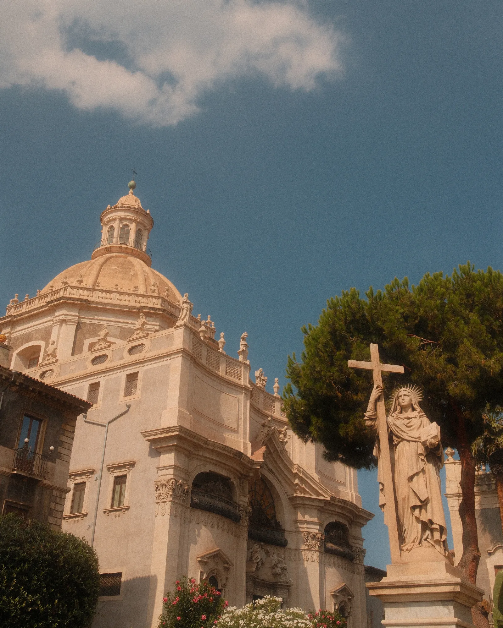 view of the Church of Badia of Sant'Agata, catania, Sicily