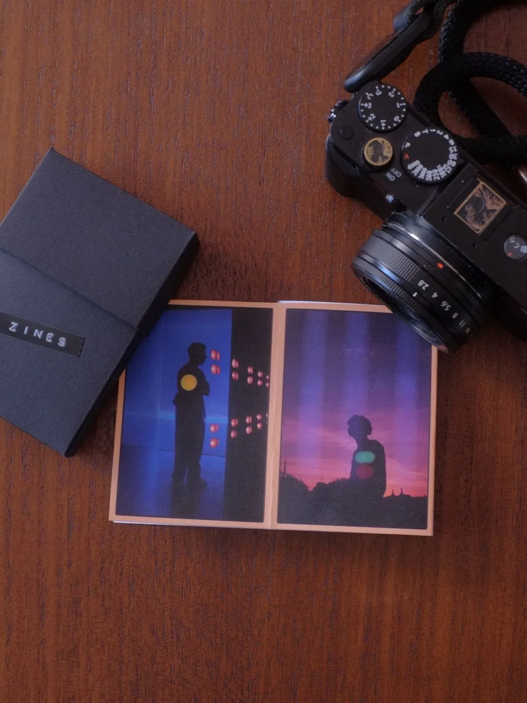A mini Zine printed on A4 paper. Fujifilm X-E5 camera.