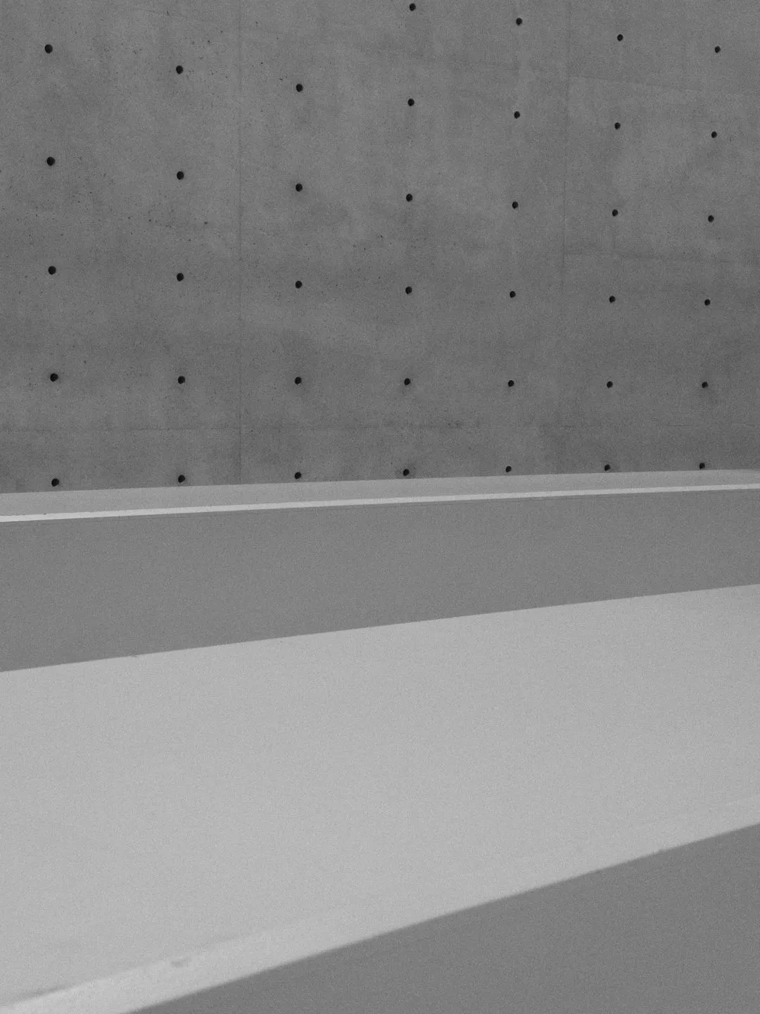 Inside Bourse de Commerce, Pinault Collection, black and white photo.
