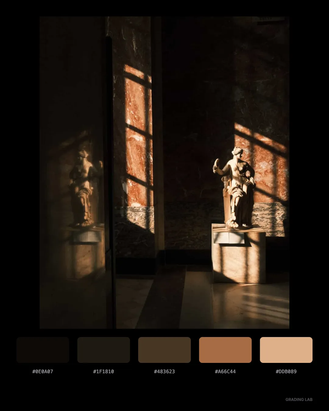 Color Palette from a photo from Le Louvre, Paris.