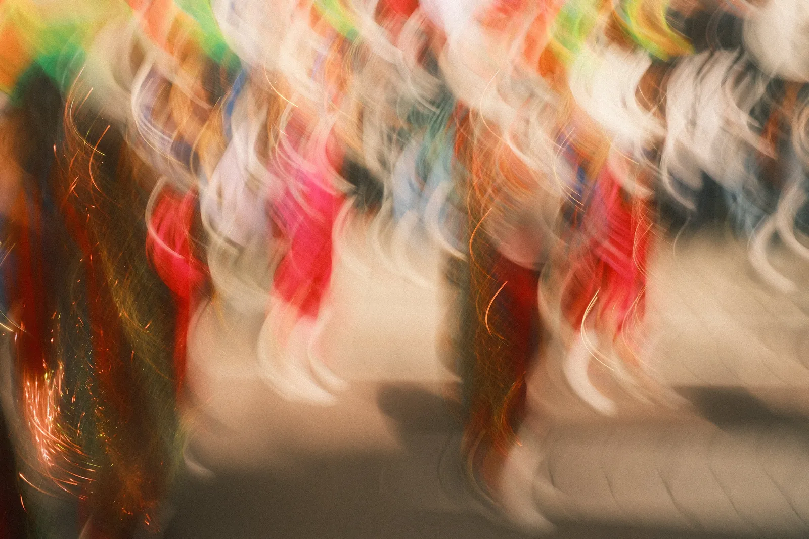 Low shutter speed photography from the Carnaval de Negros y Blancos, Colombia.