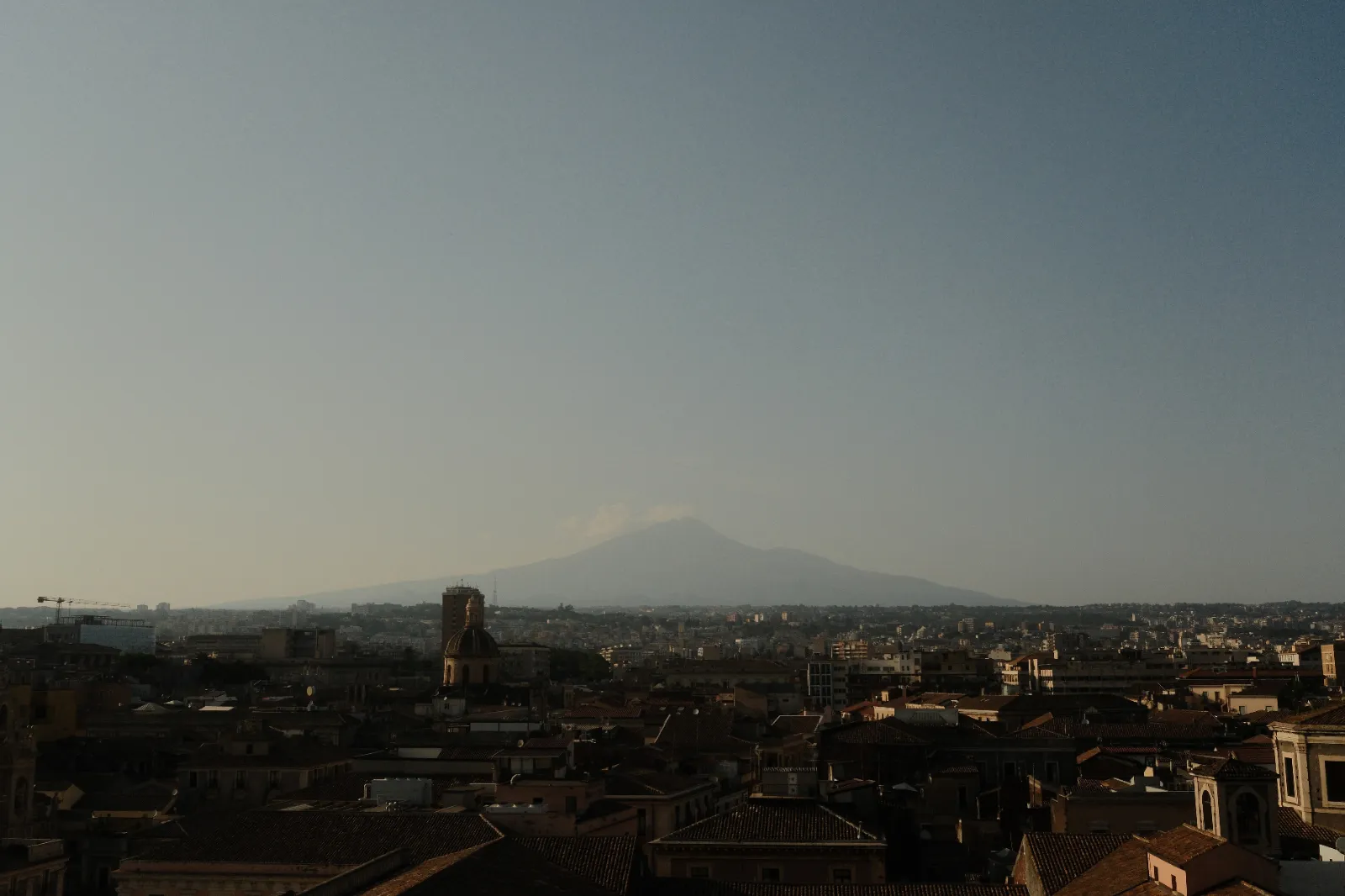 Etna from the roof of the Badia di Sant'Agata The view of Mount Etna from the roof of the Badia di Sant'Agata, Catania