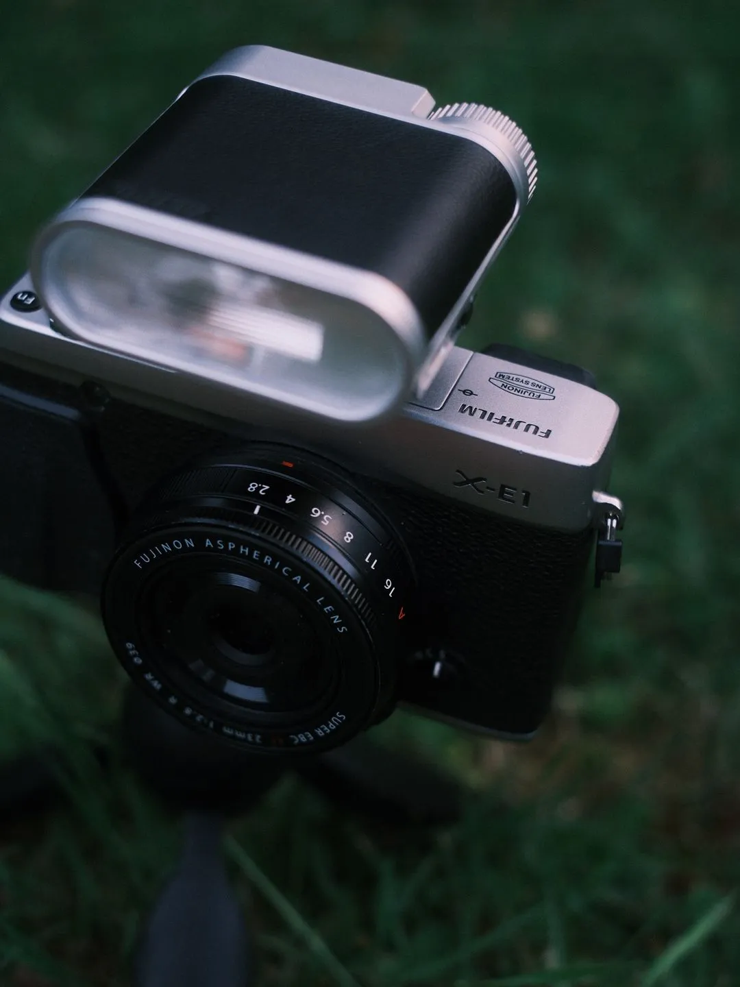 Viltrox Vintage Z1 Pro mounted on the Fujifilm X-E1