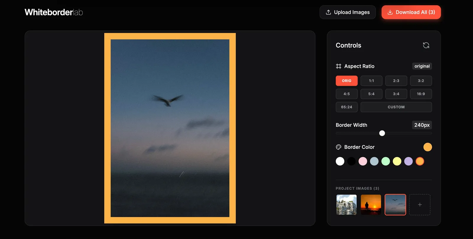 Add white border to an image with a free tool called Whiteborder Lab.