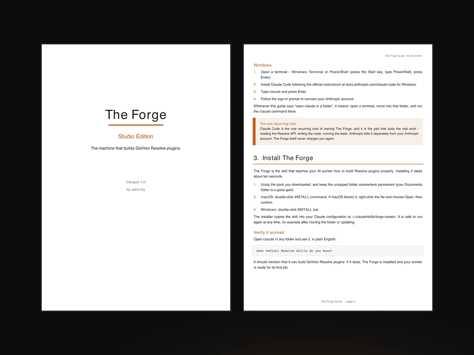 The Forge Guide, Studio edition - 8-chapter PDF including shipping plugins to clients and OFX effect development