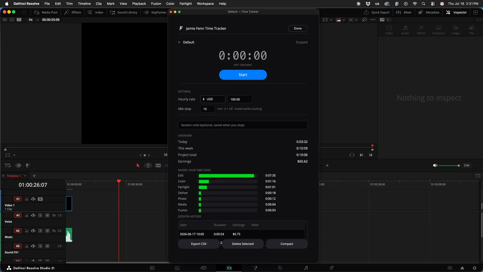 Time Tracker screenshot 1